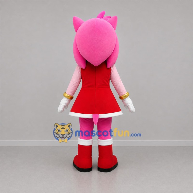 Custom Pink and Red Hedgehog Girl Mascot Costume Adult Full Body Suit for Costume Parties