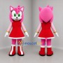 Custom Pink and Red Hedgehog Girl Mascot Costume Adult Full Body Suit for Costume Parties