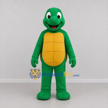 Custom Green and Yellow Turtle Mascot Costume Adult Full Body Suit for School Events
