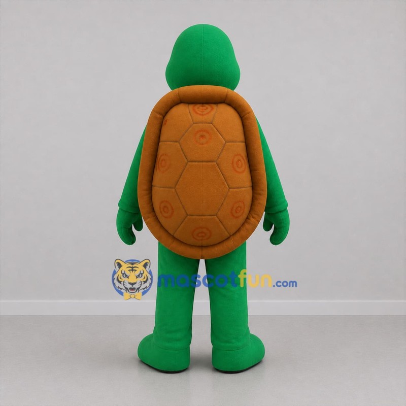 Custom Green and Yellow Turtle Mascot Costume Adult Full Body Suit for School Events