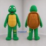 Custom Green and Yellow Turtle Mascot Costume Adult Full Body Suit for School Events