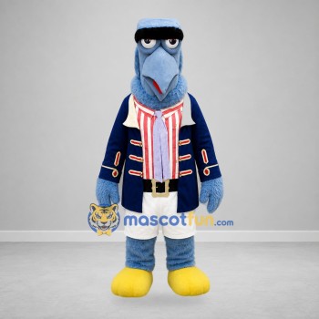 Custom Blue Colonial Bird Mascot Costume Adult Full Body Suit for Parades
