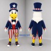Custom Red White and Blue Patriotic Eagle Mascot Costume Adult Full Body Suit for Independence Day Parades