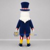 Custom Red White and Blue Patriotic Eagle Mascot Costume Adult Full Body Suit for Independence Day Parades