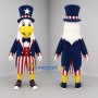 Custom Red White and Blue Patriotic Eagle Mascot Costume Adult Full Body Suit for Independence Day Parades