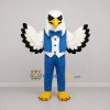 Custom White and Blue Formal Eagle Mascot Costume Adult Full Body Suit for Celebrations