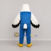 Custom White and Blue Formal Eagle Mascot Costume Adult Full Body Suit for Celebrations