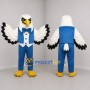 Custom White and Blue Formal Eagle Mascot Costume Adult Full Body Suit for Celebrations