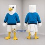 Custom White and Blue Eagle Mascot Costume Adult Full Body Suit for Sports Events