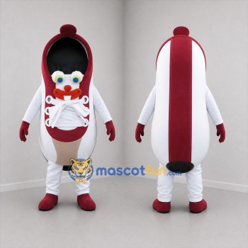 Custom Red and White Sneaker Mascot Costume Adult Full Body Suit for Retail Promotions