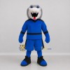 Custom Gray and Blue Snake Mascot Costume Adult Full Body Suit for Sports Events