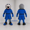 Custom Gray and Blue Snake Mascot Costume Adult Full Body Suit for Sports Events