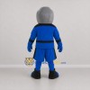 Custom Gray and Blue Snake Mascot Costume Adult Full Body Suit for Sports Events