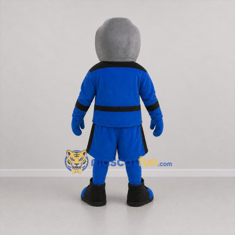 Custom Gray and Blue Snake Mascot Costume Adult Full Body Suit for Sports Events