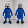 Custom Gray and Blue Snake Mascot Costume Adult Full Body Suit for Sports Events