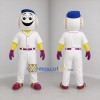 Custom White and Purple Baseball Mascot Costume Adult Full Body Suit for Baseball Games
