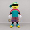 Custom Yellow and Teal Tennis Ball Mascot Costume Adult Full Body Suit for Tennis Events