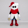 Custom White and Red Tooth Mascot Costume Adult Full Body Suit for Dental Events
