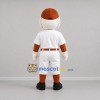 Custom White and Brown Baseball Mascot Costume Adult Full Body Suit for Baseball Games