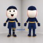Custom White and Navy Blue Baseball Mascot Costume Adult Full Body Suit for Baseball Games