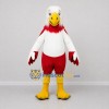 Custom White and Red Eagle Mascot Costume Adult Full Body Suit for Sports Events