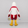 Custom White and Red Eagle Mascot Costume Adult Full Body Suit for Sports Events