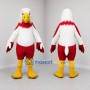 Custom White and Red Eagle Mascot Costume Adult Full Body Suit for Sports Events