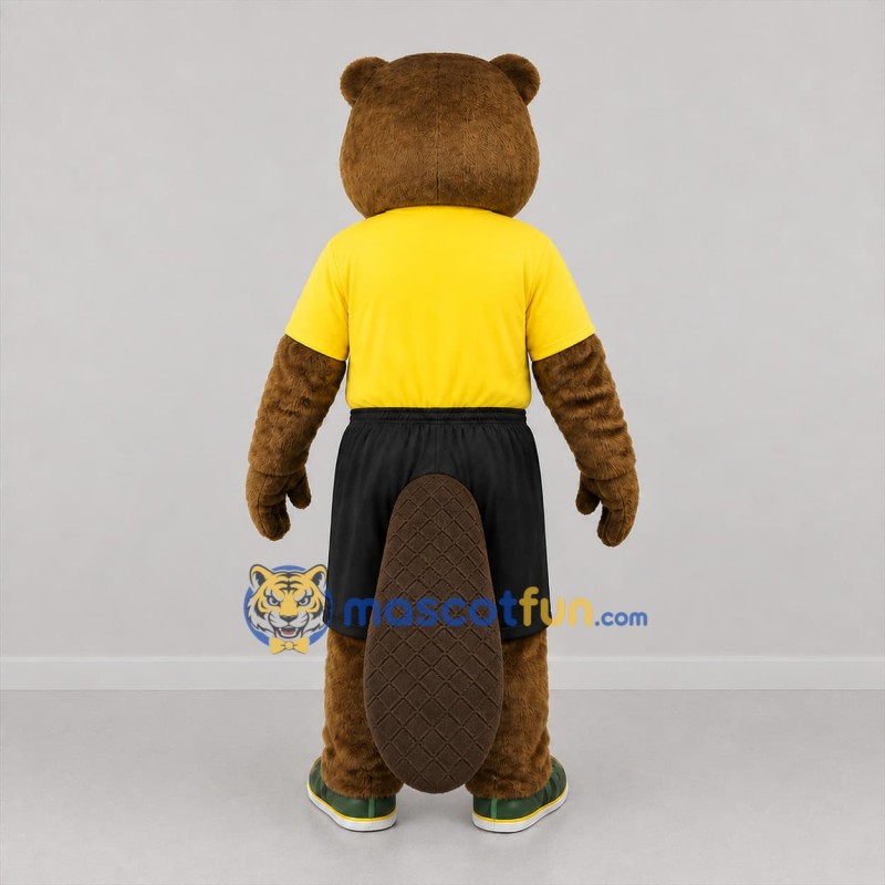 Custom Brown and Yellow Beaver Mascot Costume Adult Full Body Suit for Nature Events