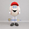 Custom White and Red Baseball Mascot Costume Adult Full Body Suit for Baseball Games