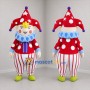 Custom Red and White Jester Mascot Costume Adult Full Body Suit for Carnival Events