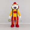 Custom Yellow and Red Clown Mascot Costume Adult Full Body Suit for Circus Events