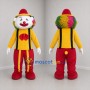 Custom Yellow and Red Clown Mascot Costume Adult Full Body Suit for Circus Events
