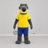 Custom Gray and Yellow Crocodile Mascot Costume Adult Full Body Suit for Sports Events