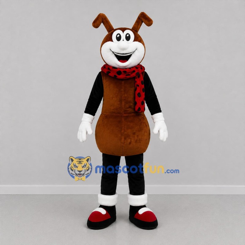 Custom Brown and Black Ant Mascot Costume Adult Full Body Suit for School Events