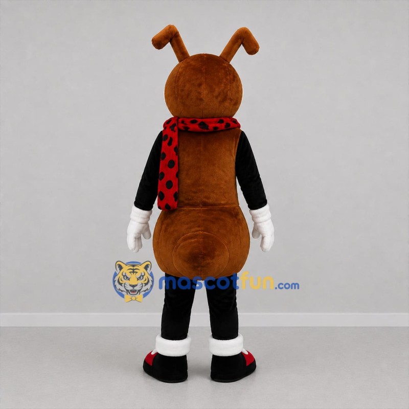 Custom Brown and Black Ant Mascot Costume Adult Full Body Suit for School Events