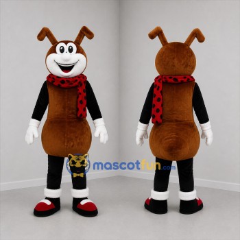 Custom Brown and Black Ant Mascot Costume Adult Full Body Suit for School Events