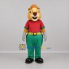 Custom Brown and Green Woodland Animal Worker Mascot Costume Adult Full Body Suit for Community Events