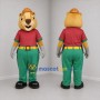 Custom Brown and Green Woodland Animal Worker Mascot Costume Adult Full Body Suit for Community Events
