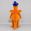 Custom Orange and Yellow Wizard Dragon Mascot Costume Adult Full Body Suit for Fantasy Events