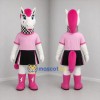 Custom White and Pink Horse Girl Mascot Costume Adult Full Body Suit for Children's Events