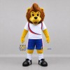 Custom Yellow and Brown Sports Lion Mascot Costume Adult Full Body Suit for Sports Events