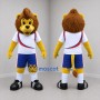 Custom Yellow and Brown Sports Lion Mascot Costume Adult Full Body Suit for Sports Events