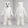 Custom White and Cream Tiger Mascot Costume Adult Full Body Suit for Wildlife Events