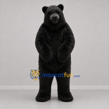 Custom Black Bear Mascot Costume Adult Full Body Suit for Wildlife Events