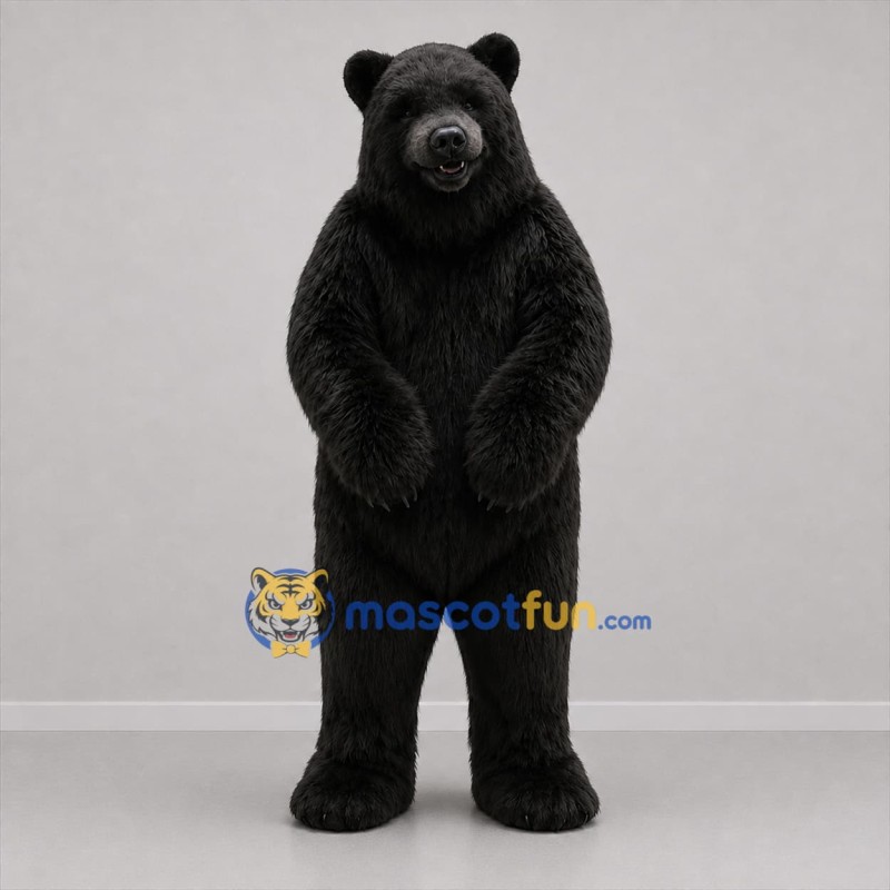 Custom Black Bear Mascot Costume Adult Full Body Suit for Wildlife Events