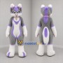 Custom Gray White and Purple Cat Mascot Costume Adult Full Body Suit for Costume Parties