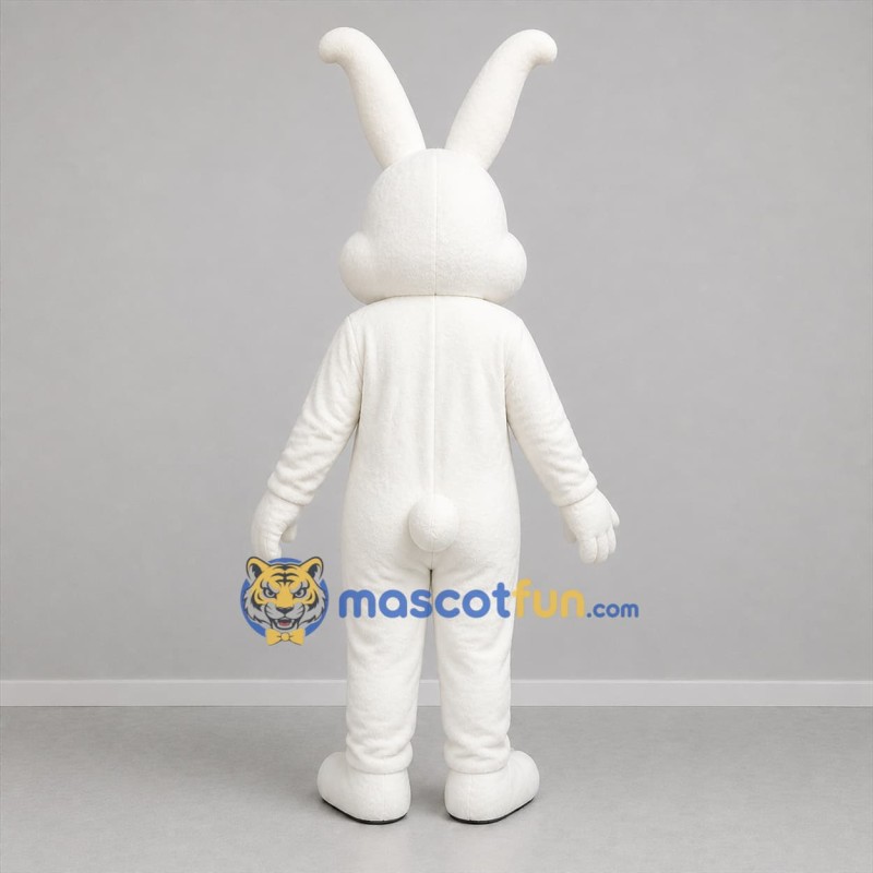 Custom White Rabbit Mascot Costume Adult Full Body Suit for Easter Events
