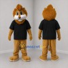 Custom Brown and Black Lion Mascot Costume Adult Full Body Suit for School Events