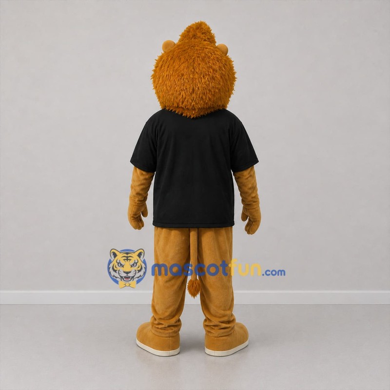 Custom Brown and Black Lion Mascot Costume Adult Full Body Suit for School Events