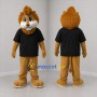 Custom Brown and Black Lion Mascot Costume Adult Full Body Suit for School Events